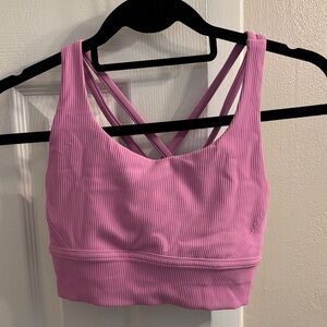 lululemon athletica Ribbed Pink Sports Bra